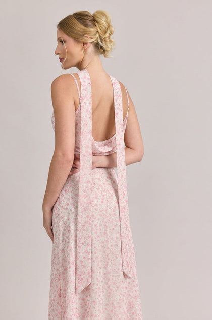 Chiffon Floral Print Skinny Scarf | Made To Order | Blushing Bride Posey