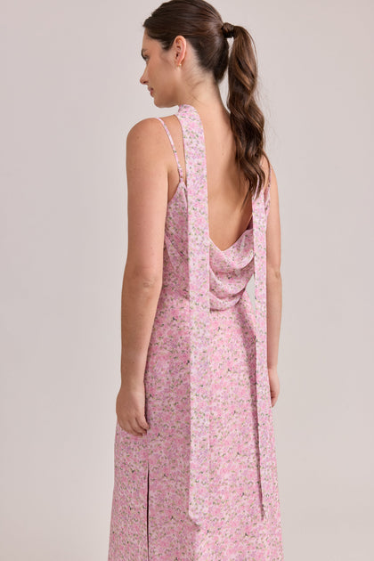 Chiffon Floral Print Skinny Scarf | Made To Order | Perfect Pink Posey