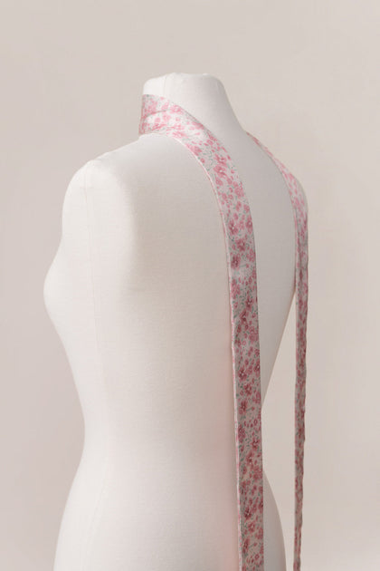 Satin Floral Print Skinny Scarf | Made To Order | Blushing Bride Posey