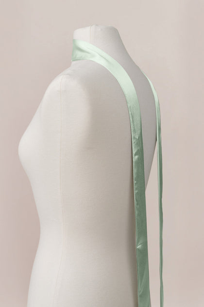Satin Skinny Scarf | Made To Order | Pistachio