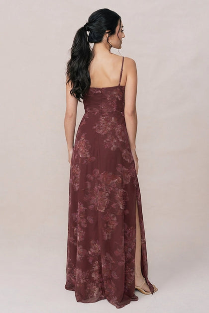 Skye Chiffon Floral Print Dress | Made To Order | Mahogany Blooms