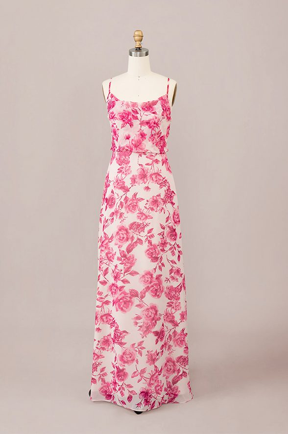 Petite Skye Floral Silk Dress