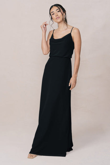 Skye Chiffon Dress | Made To Order | Black