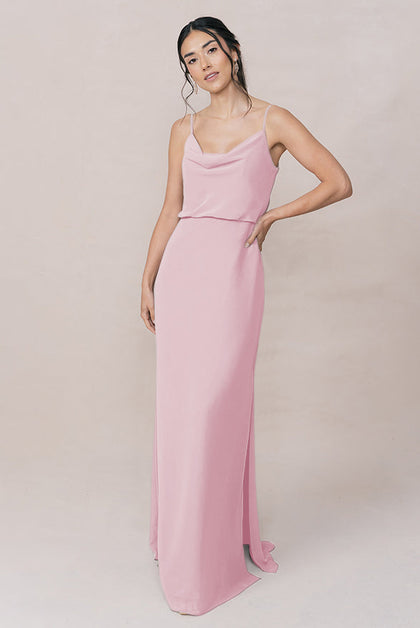 Skye Chiffon Dress | Made To Order | Blush Pink