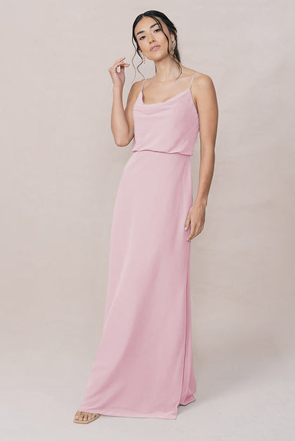 Skye Chiffon Dress | Made To Order | Blush Pink