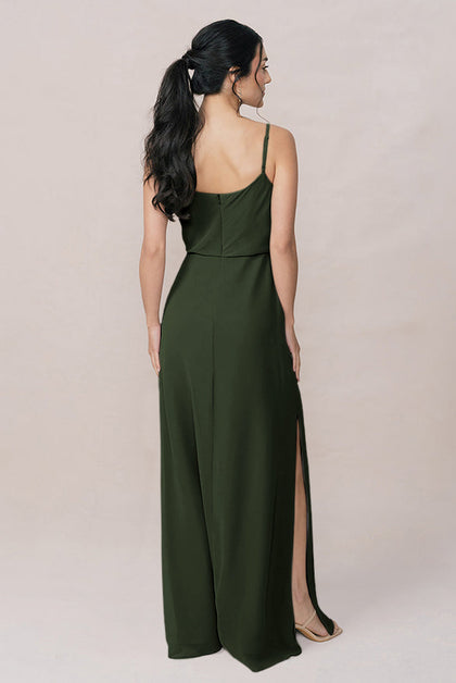 Skye Chiffon Dress | Made To Order | Deep Olive
