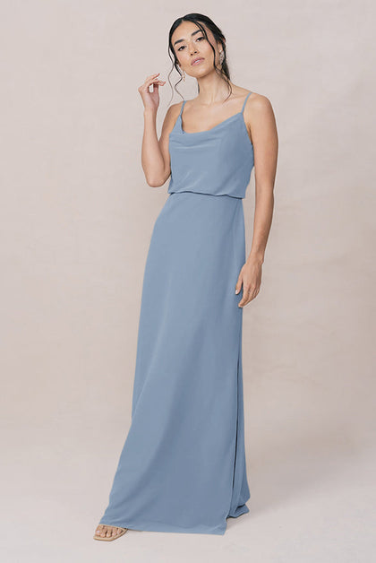 Skye Chiffon Dress | Made To Order | French Blue