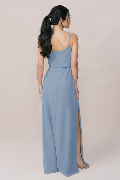 Skye Chiffon Dress | Made To Order | French Blue
