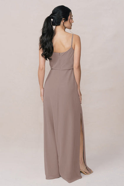 Skye Chiffon Dress | Made To Order | Latte