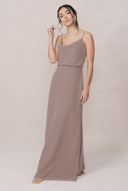 Skye Chiffon Dress | Made To Order | Latte