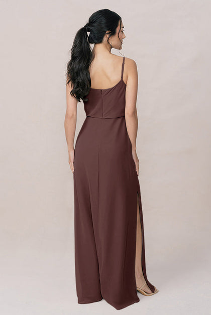 Skye Chiffon Dress | Made To Order | Mahogany