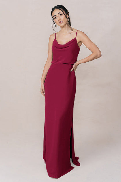 Skye Chiffon Dress | Made To Order | Marsala