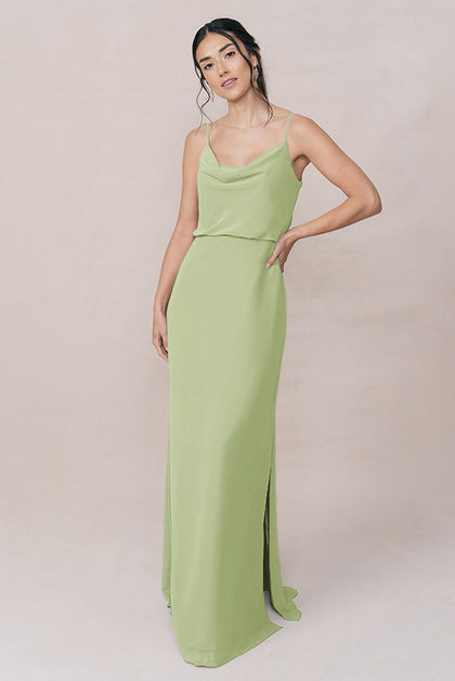 Skye Chiffon Dress | Made To Order | Matcha