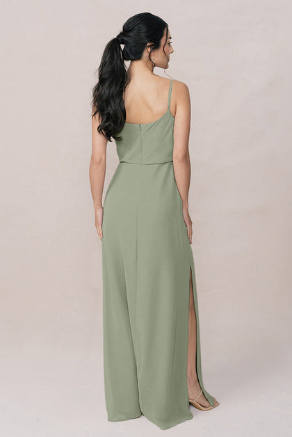 Skye Chiffon Dress | Made To Order | Moss