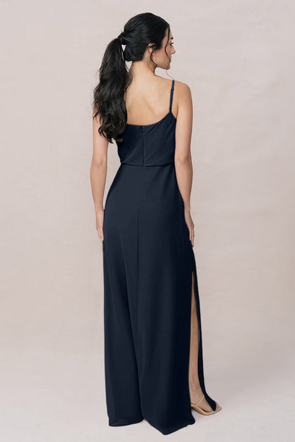 Skye Chiffon Dress | Made To Order | Navy Blue