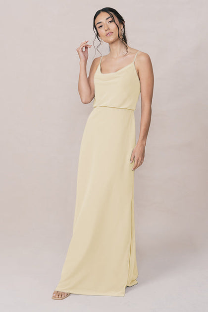 Skye Chiffon Dress | Made To Order | Pale Yellow