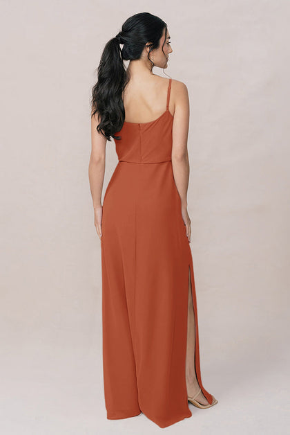Skye Chiffon Dress | Made To Order | Rust