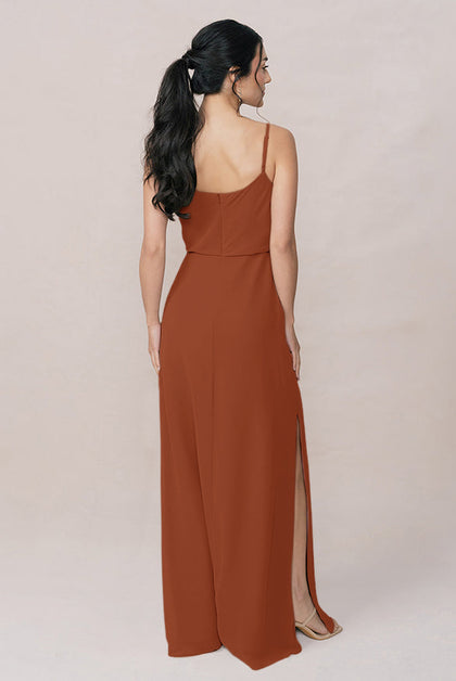 Skye Chiffon Dress | Made To Order | Rust