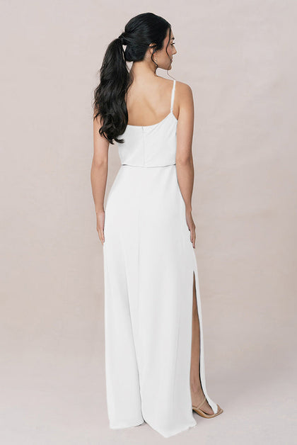 Skye Chiffon Dress | Made To Order | White Pearl