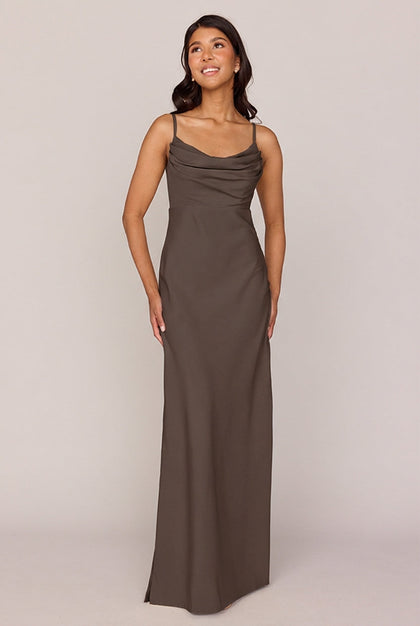 Skye Crepe Dress | Made To Order | Espresso
