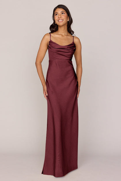 Skye Crepe Dress | Made To Order | Cabernet