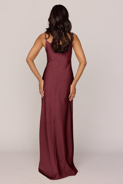 Skye Crepe Dress | Made To Order | Cabernet