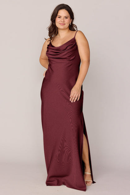 Skye Crepe Dress | Made To Order | Cabernet