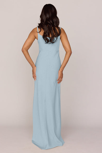 Skye Crepe Dress | Made To Order | Light Blue