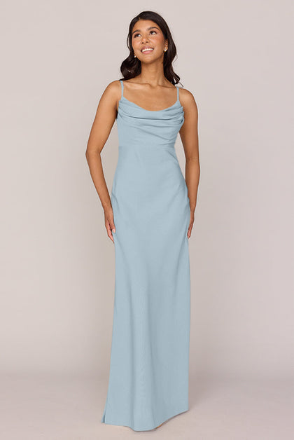 Skye Crepe Dress | Made To Order | Light Blue