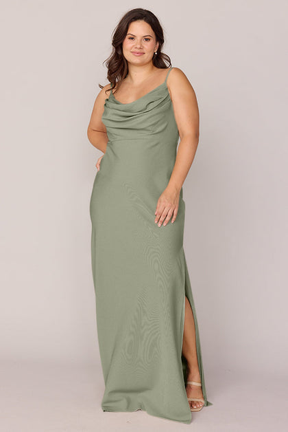 Skye Crepe Dress | Made To Order | Moss
