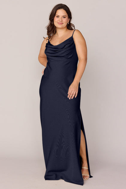 Skye Crepe Dress | Made To Order | Navy Blue