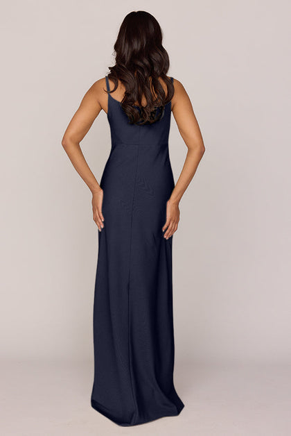Skye Crepe Dress | Made To Order | Navy Blue