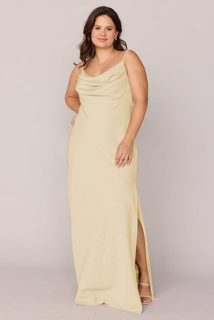 Skye Crepe Dress | Made To Order | Pale Yellow