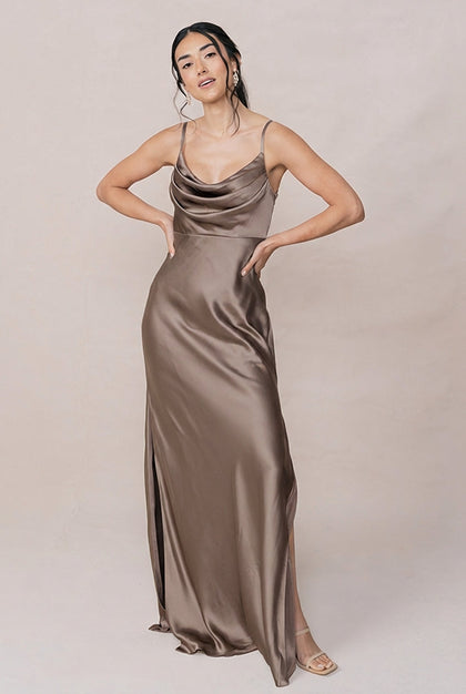 Skye Satin Dress | Made To Order | Truffle