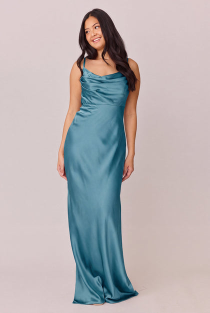 Skye Satin Dress | Made To Order | Turquoise