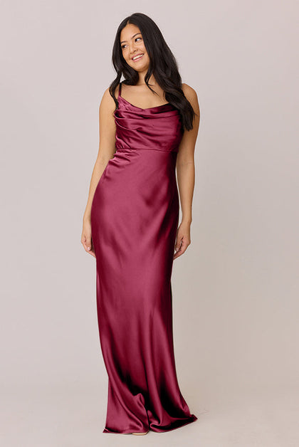 Skye Satin Dress | Made To Order | Berry