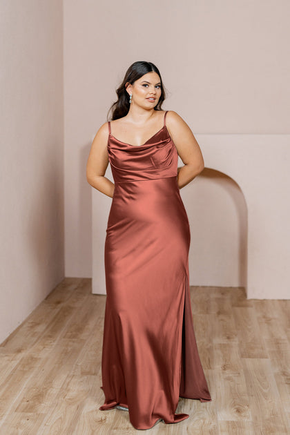 Skye Satin Dress | Cinnamon Rose