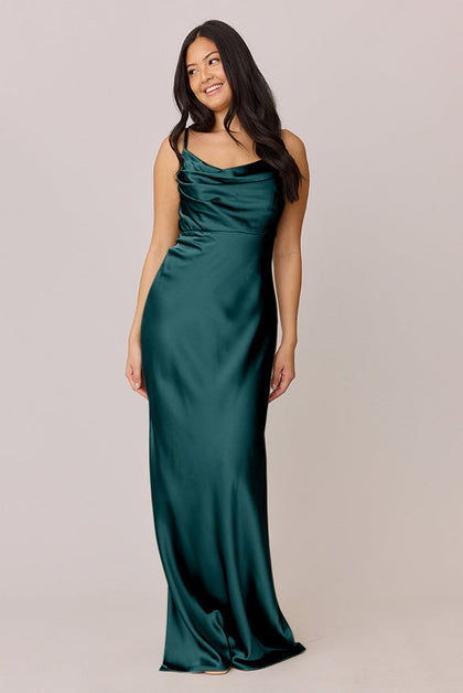 Skye Satin Dress | Made To Order | Emerald