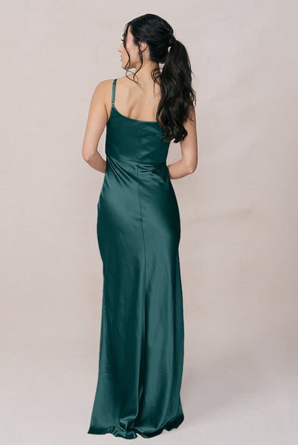 Skye Satin Dress | Made To Order | Classic Emerald