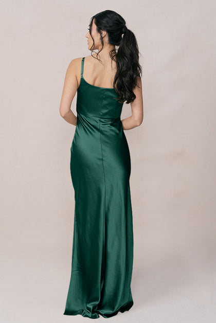 Skye Satin Dress | Made To Order | Emerald