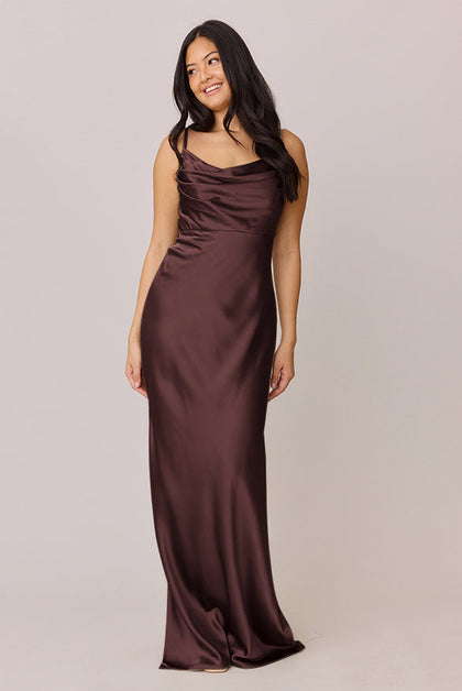Skye Satin Dress | Made To Order | Mahogany