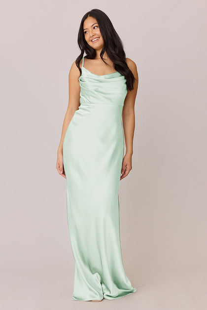 Skye Satin Dress | Made To Order | Pistachio