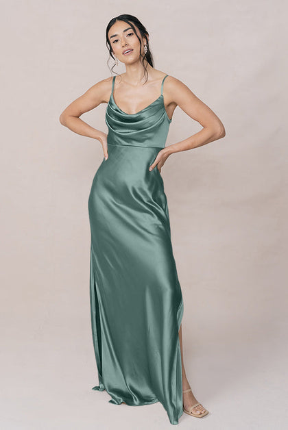 Skye Satin Dress | Made To Order | Rosemary