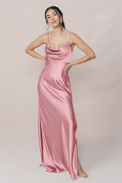 Skye Satin Dress | Made To Order | Rosette