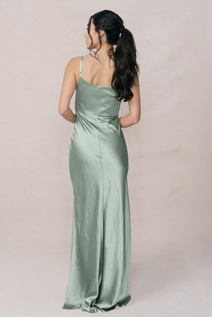 Skye Satin Dress | Made To Order | Sage