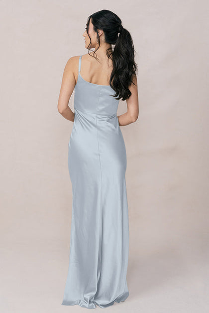 Skye Satin Dress | Made To Order | Sky Blue