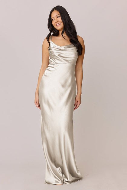 Skye Satin Dress | Made To Order | Soft Champagne