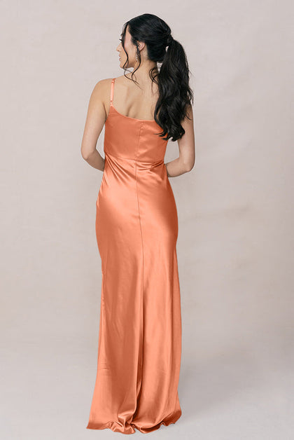 Skye Satin Dress | Made To Order | Tangerine