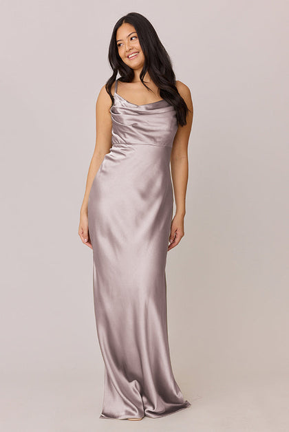 Skye Satin Dress | Made To Order | Taupe