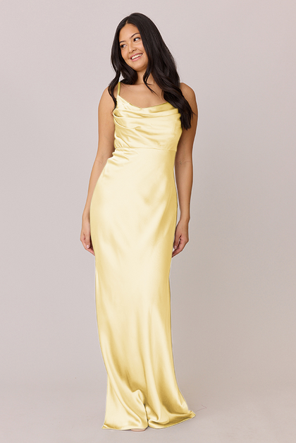 Skye Satin Dress | Made To Order | Yellow